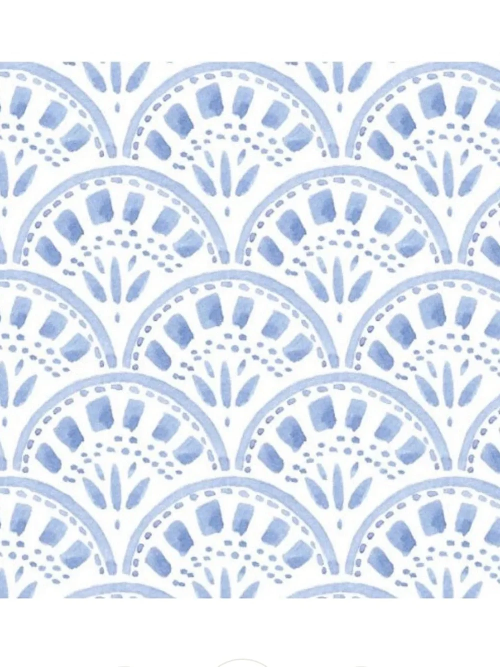 Cailini Coastal Riley Scallop Sky Blue Wallpaper